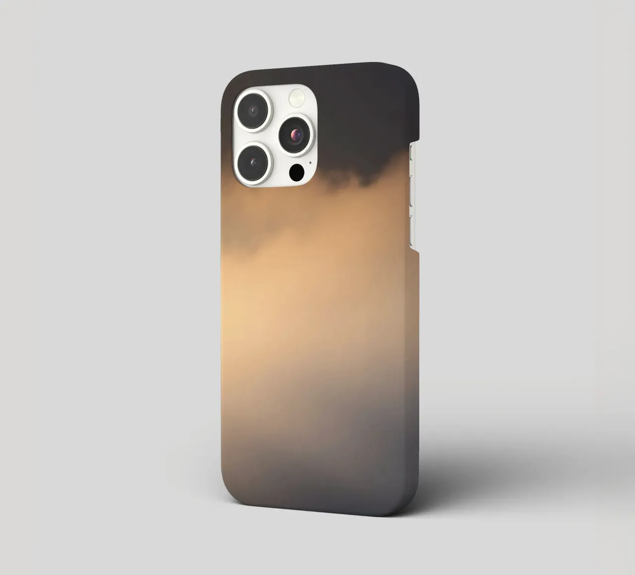 Calm abstract soft clouds in a gradient of warm tones iphone case by DesignDoodle