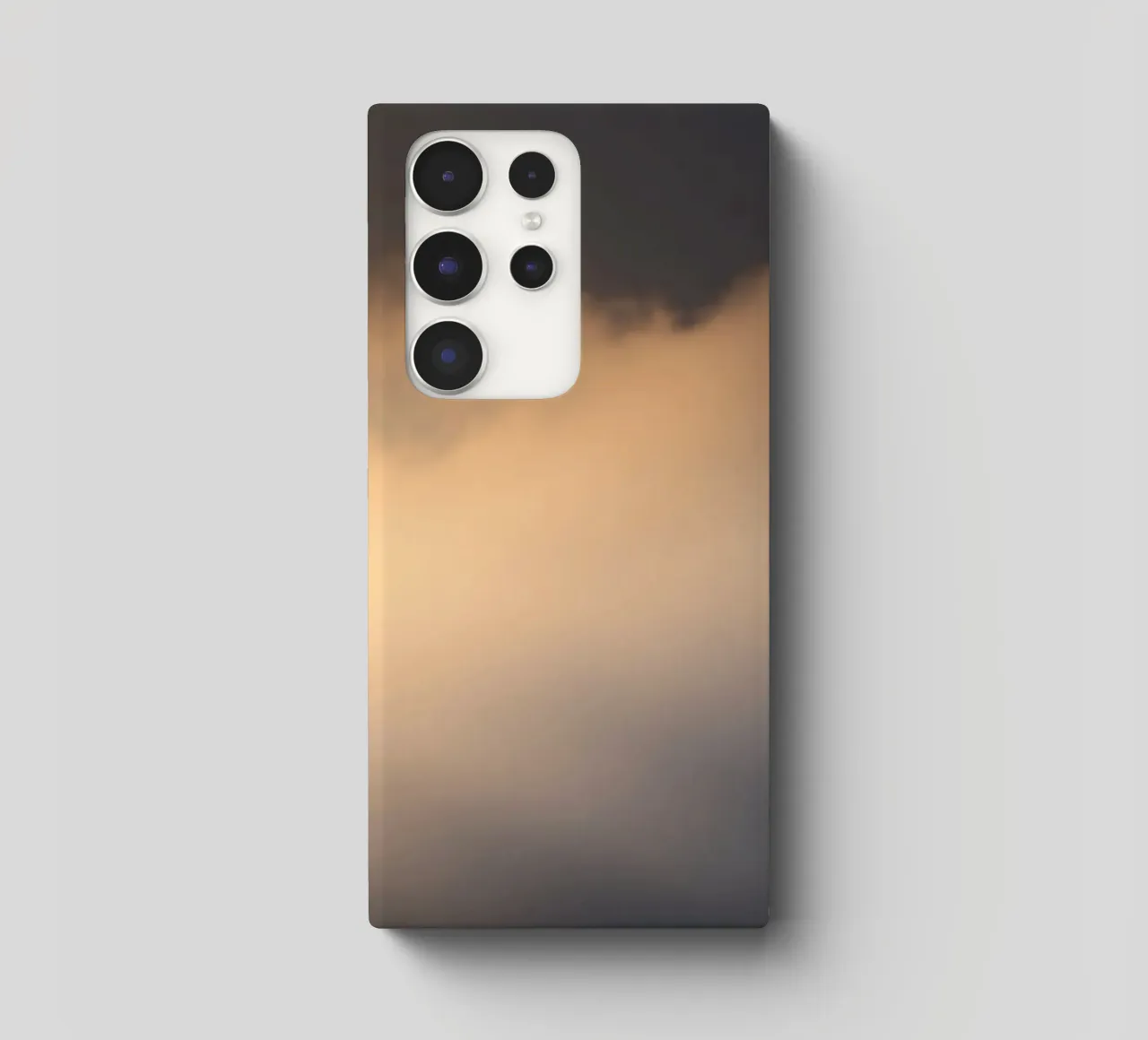 Calm abstract soft clouds in a gradient of warm tones samsung phone case by DesignDoodle