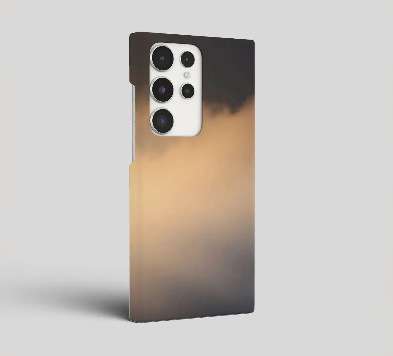 Calm abstract soft clouds in a gradient of warm tones samsung phone case by DesignDoodle