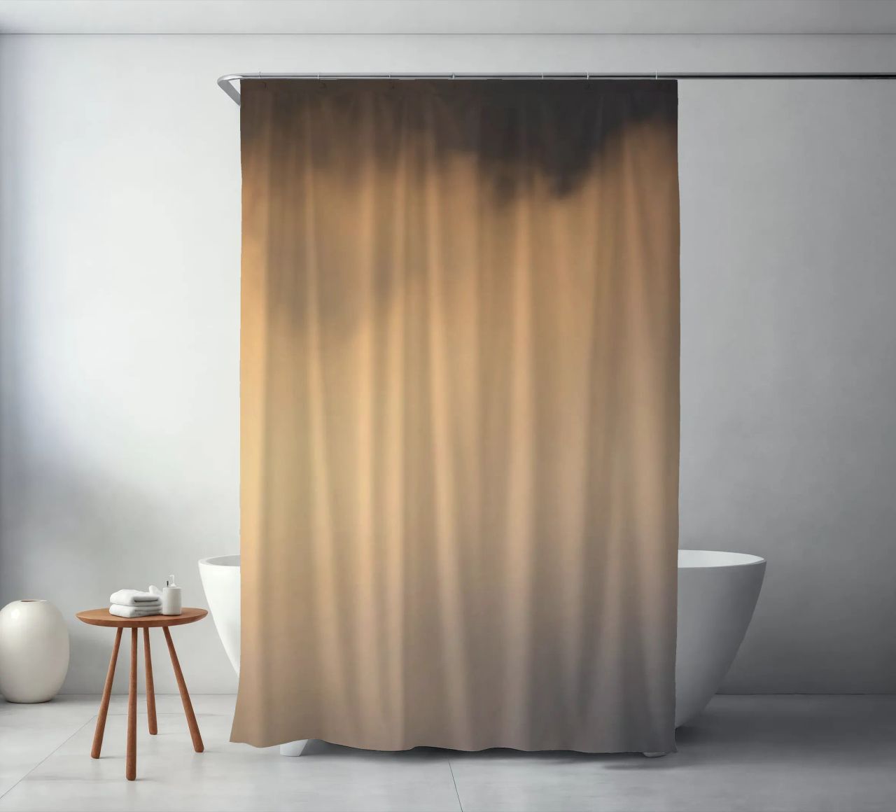 Nuvole astratte e morbide in un gradiente di toni caldi tenda da doccia da DesignDoodle