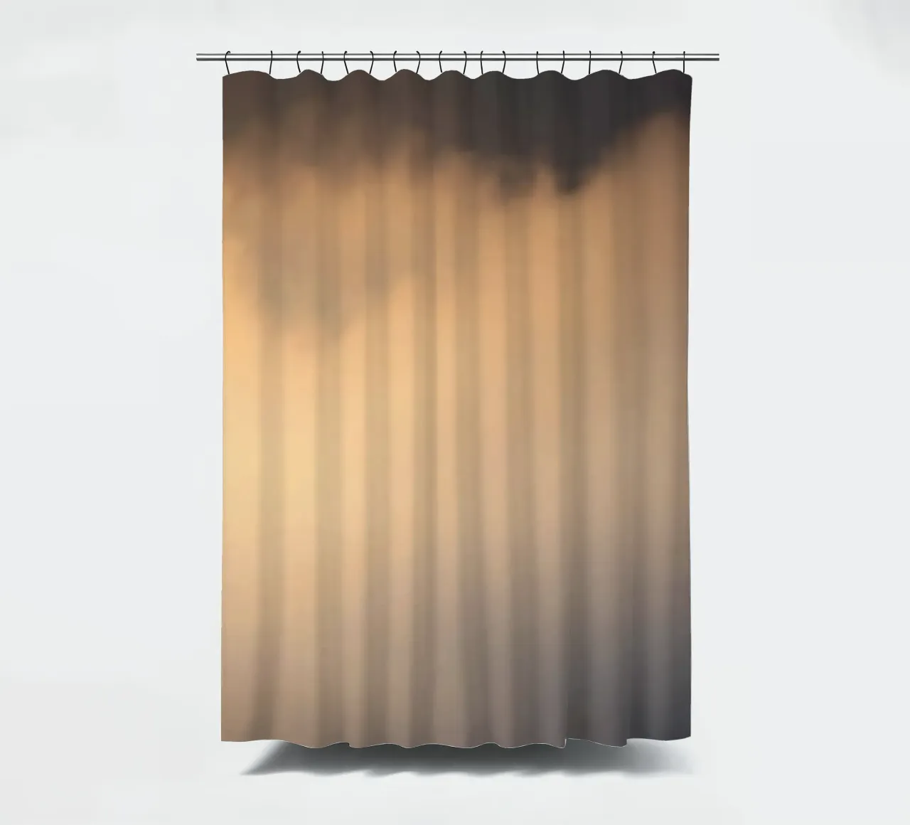 Calm abstract soft clouds in a gradient of warm tones shower curtain by DesignDoodle