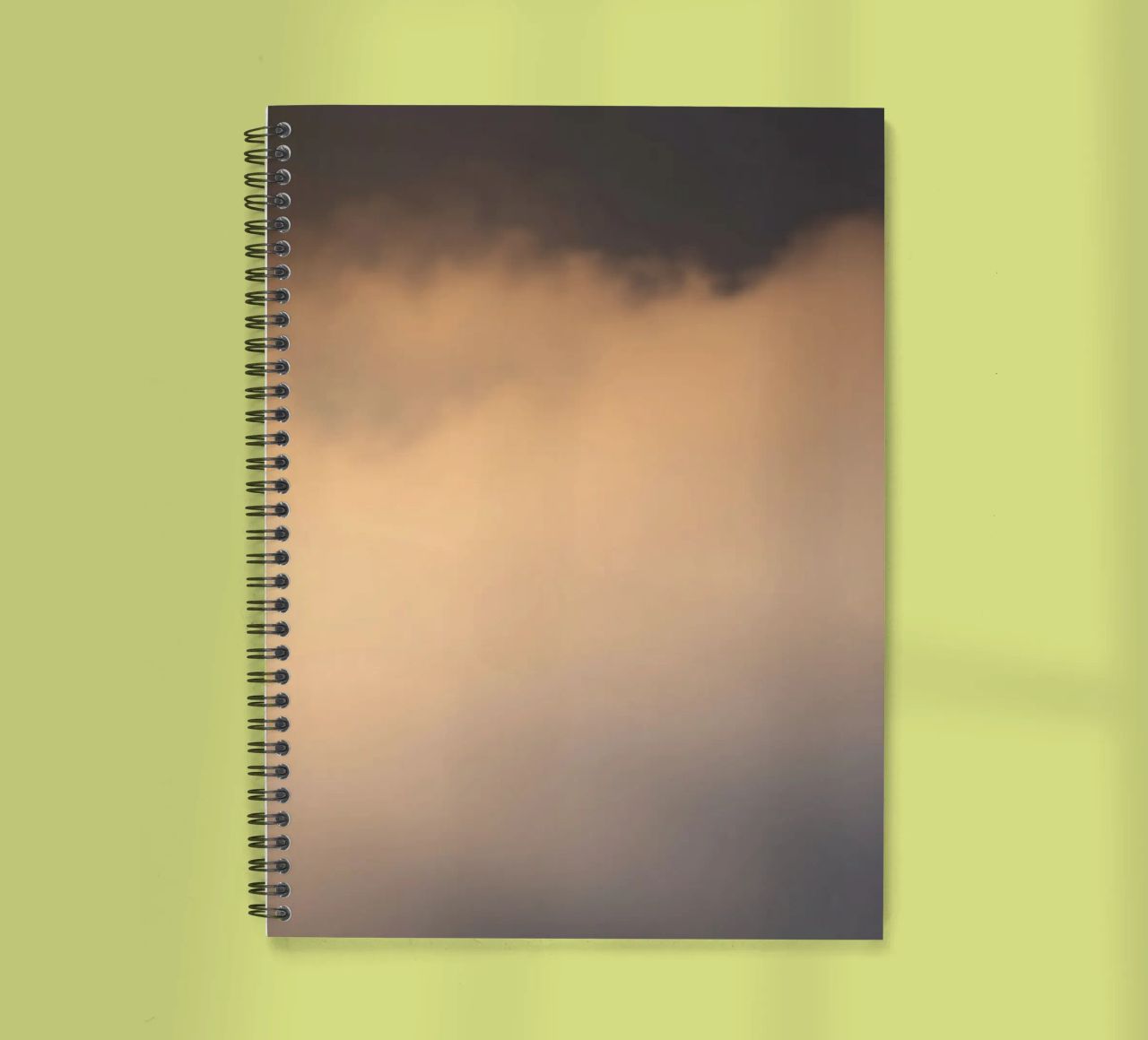 Calm abstract soft clouds in a gradient of warm tones spiral notebook by DesignDoodle