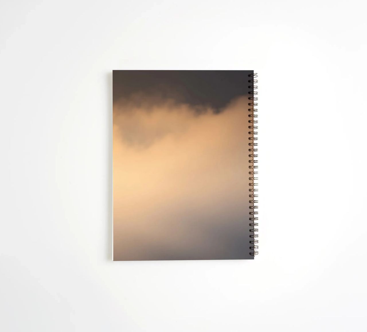 Calm abstract soft clouds in a gradient of warm tones spiral notebook by DesignDoodle
