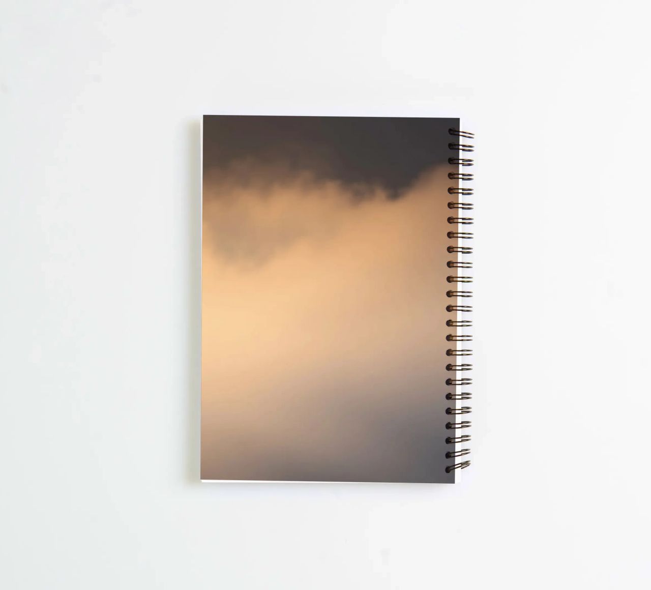 Calm abstract soft clouds in a gradient of warm tones spiral notebook by DesignDoodle