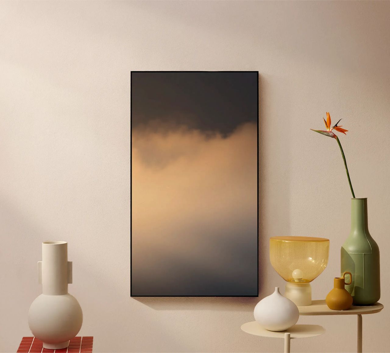 Nuvole astratte e morbide in un gradiente di toni caldi plexiglass da DesignDoodle