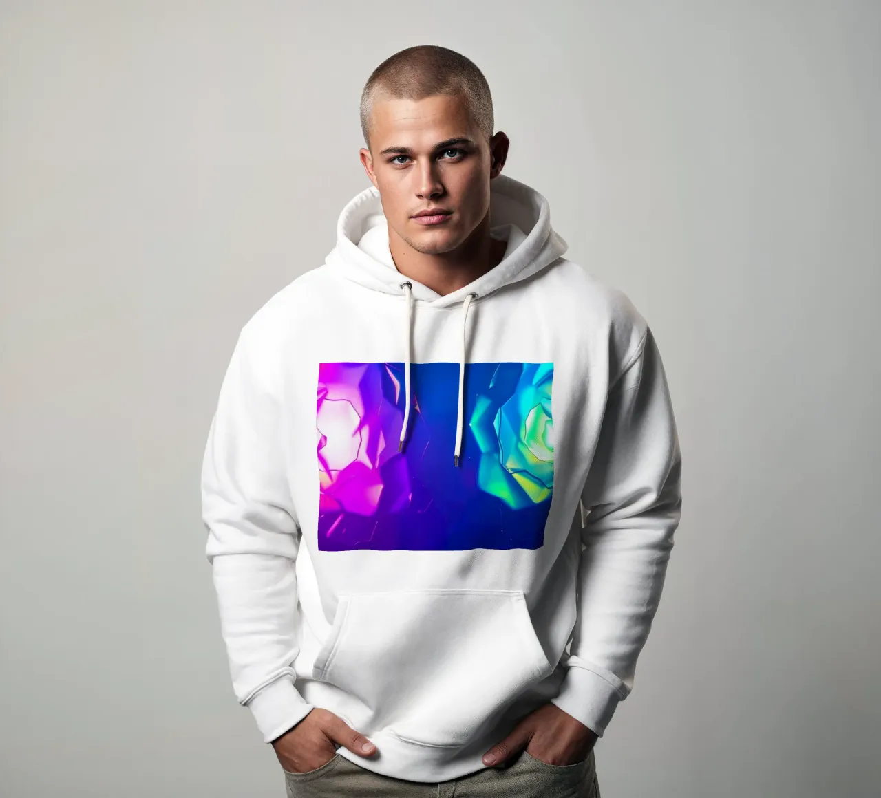 Design moderno con forme astratte di rose luminose e colorate felpa con cappuccio da DesignDoodle