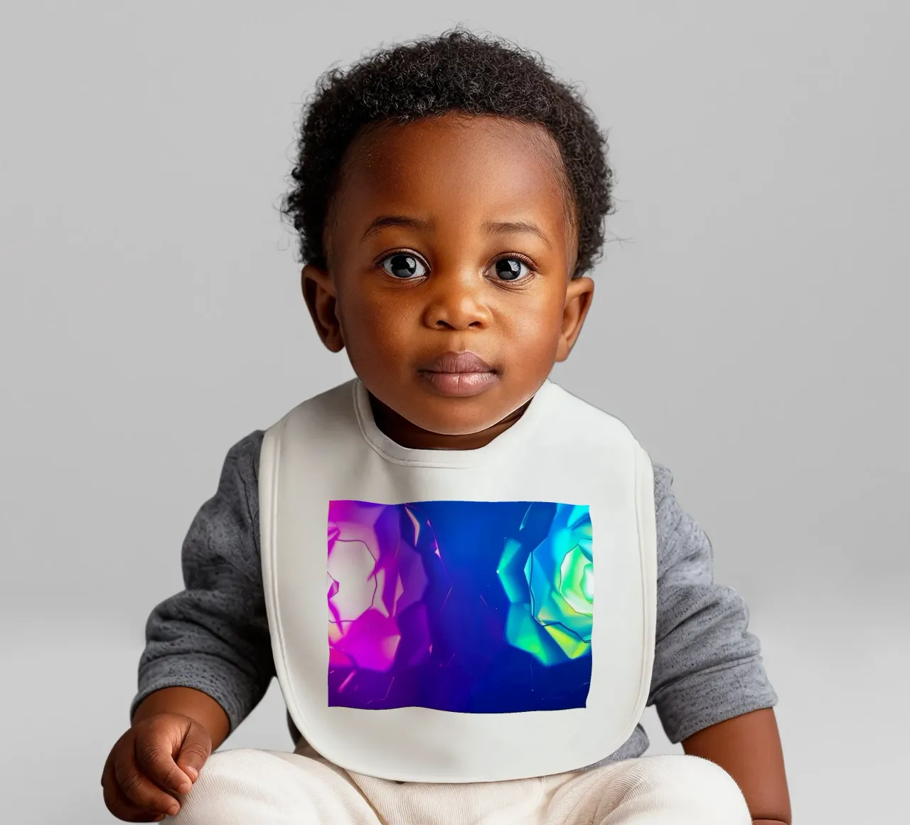 Design moderno con forme astratte di rose luminose e colorate bavaglino da DesignDoodle