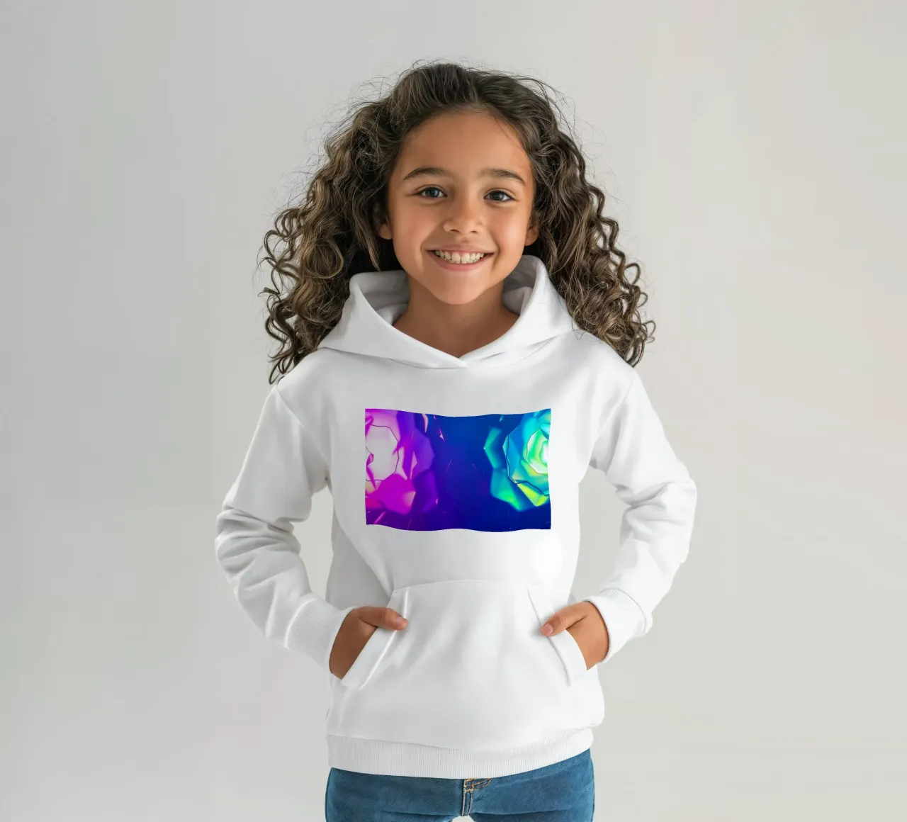 Design moderno con forme astratte di rose luminose e colorate felpa bambino con cappuccio da DesignDoodle
