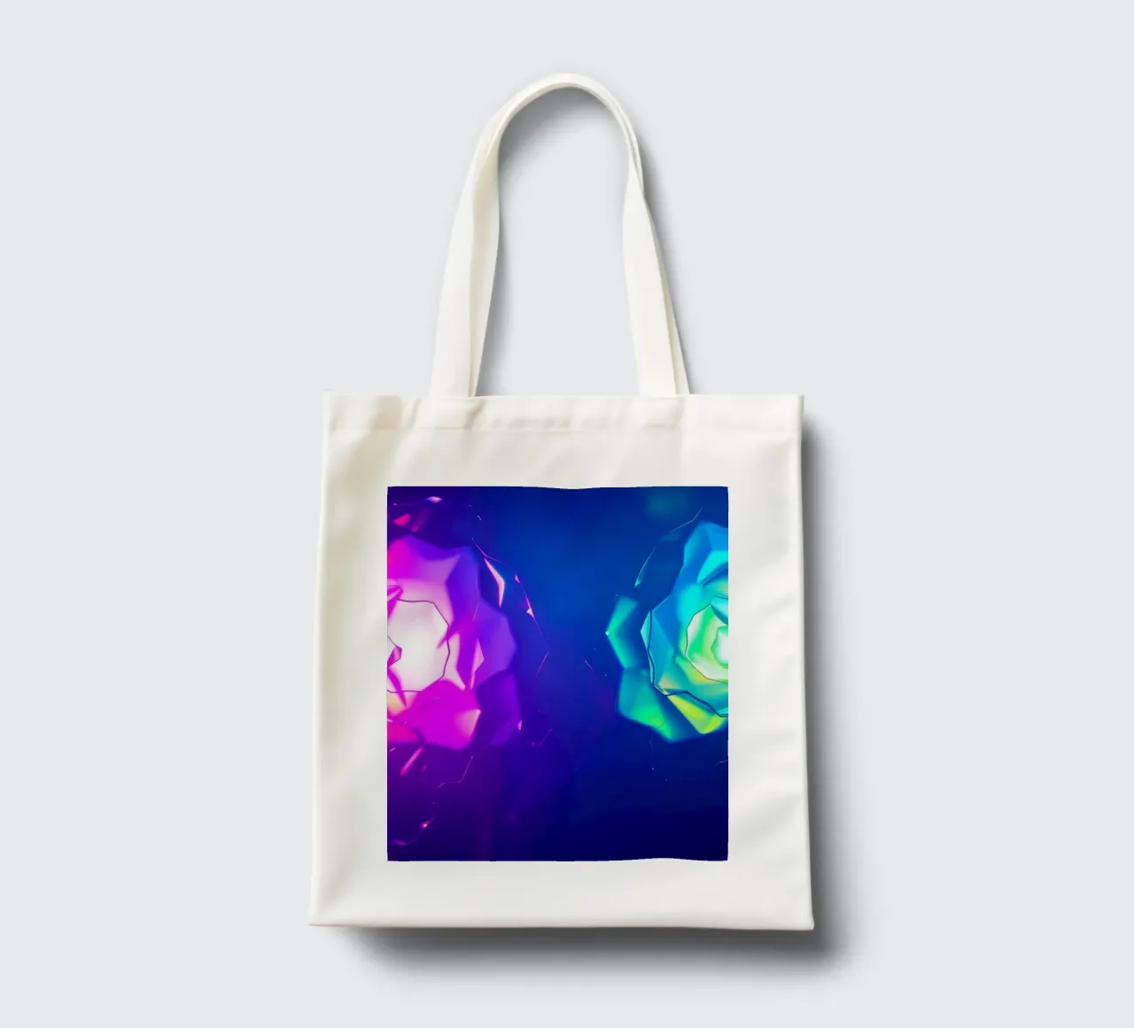 Design moderno con forme astratte di rose luminose e colorate borsa in juta da DesignDoodle