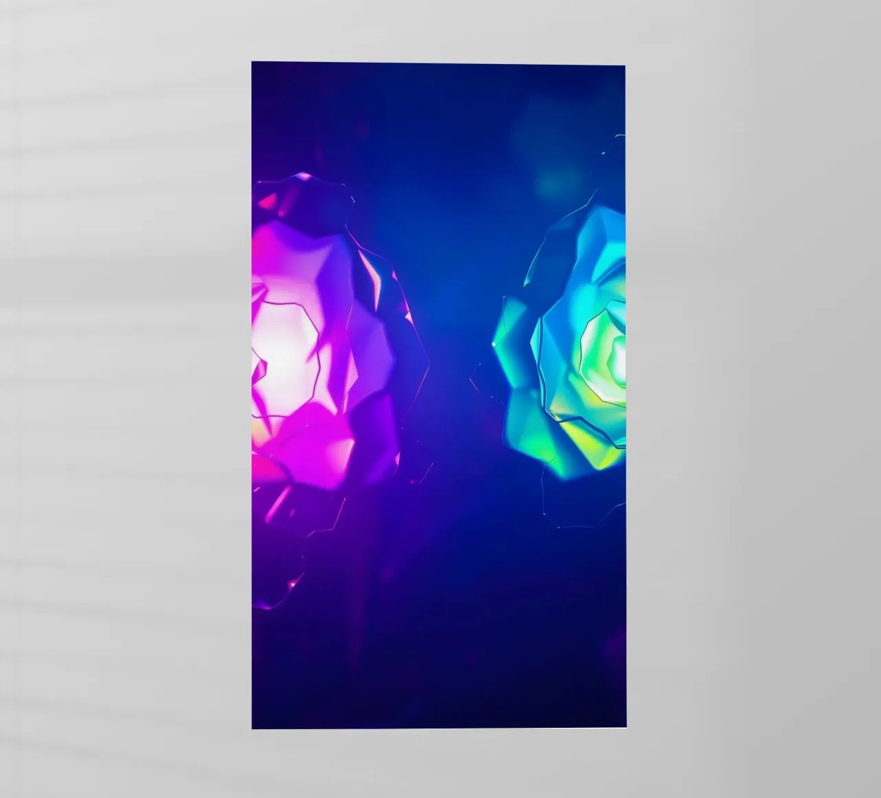 Design moderno con forme astratte di rose luminose e colorate pellicola backlit da DesignDoodle