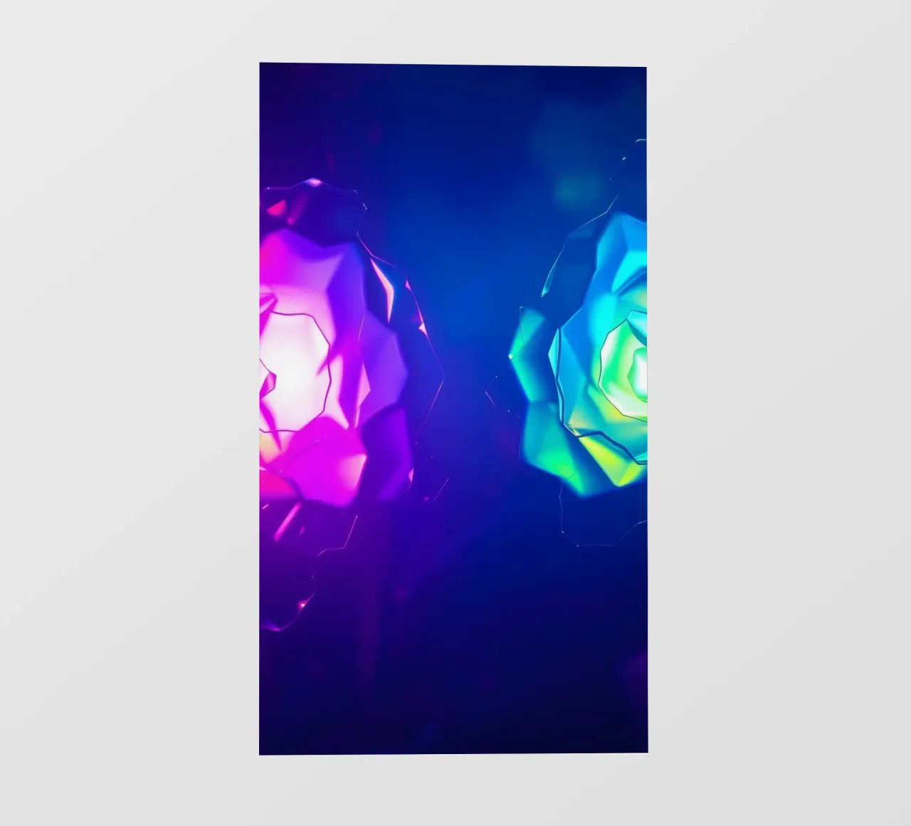 Design moderno con forme astratte di rose luminose e colorate pellicola backlit da DesignDoodle
