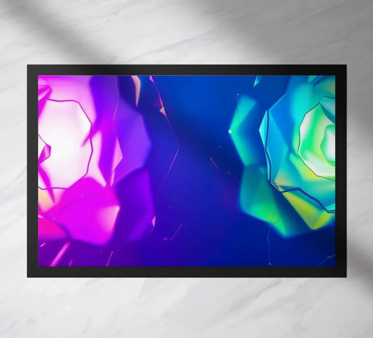 Design moderno con forme astratte di rose luminose e colorate zerbino da DesignDoodle