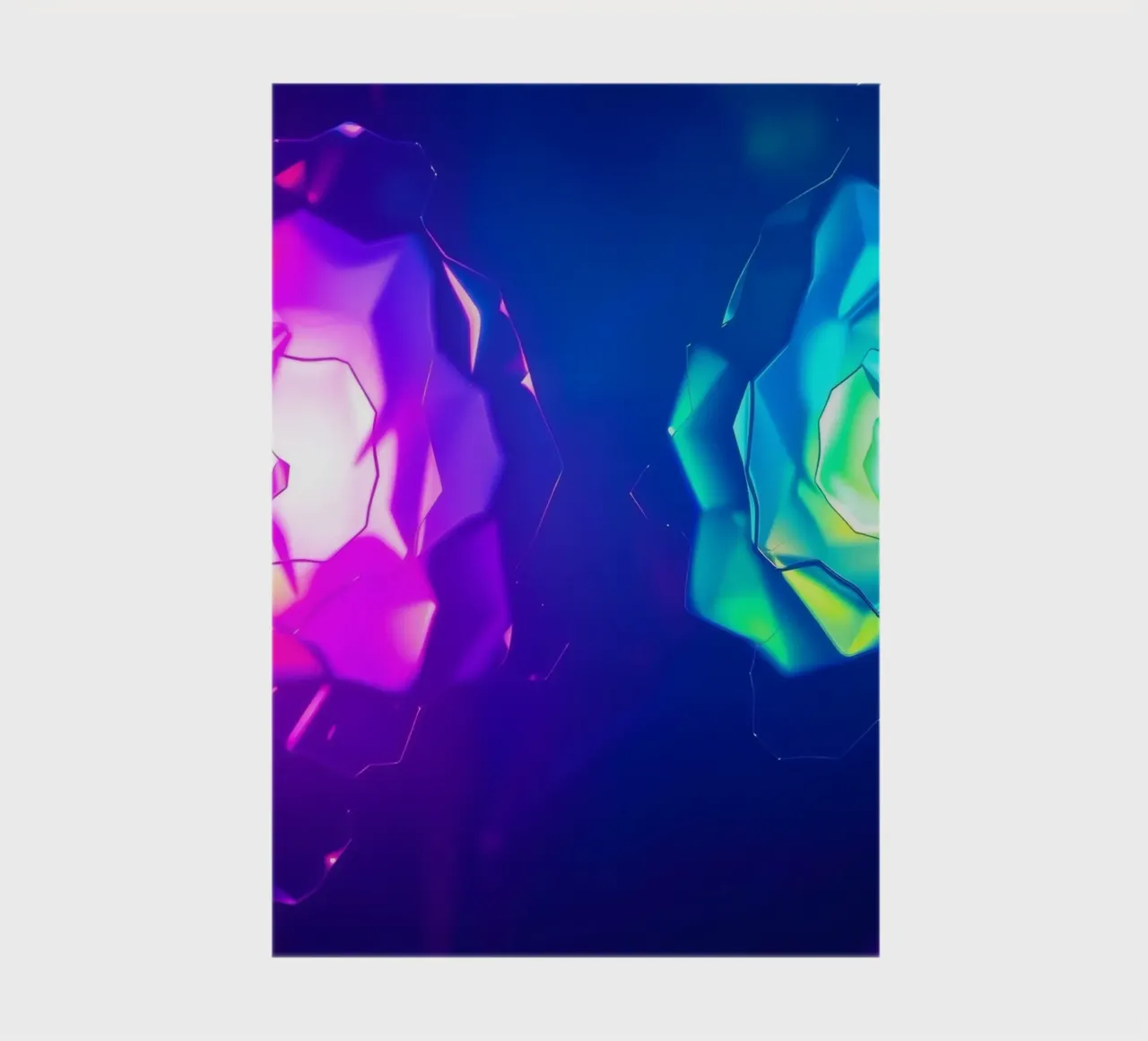 Design moderno con forme astratte di rose luminose e colorate diario da DesignDoodle