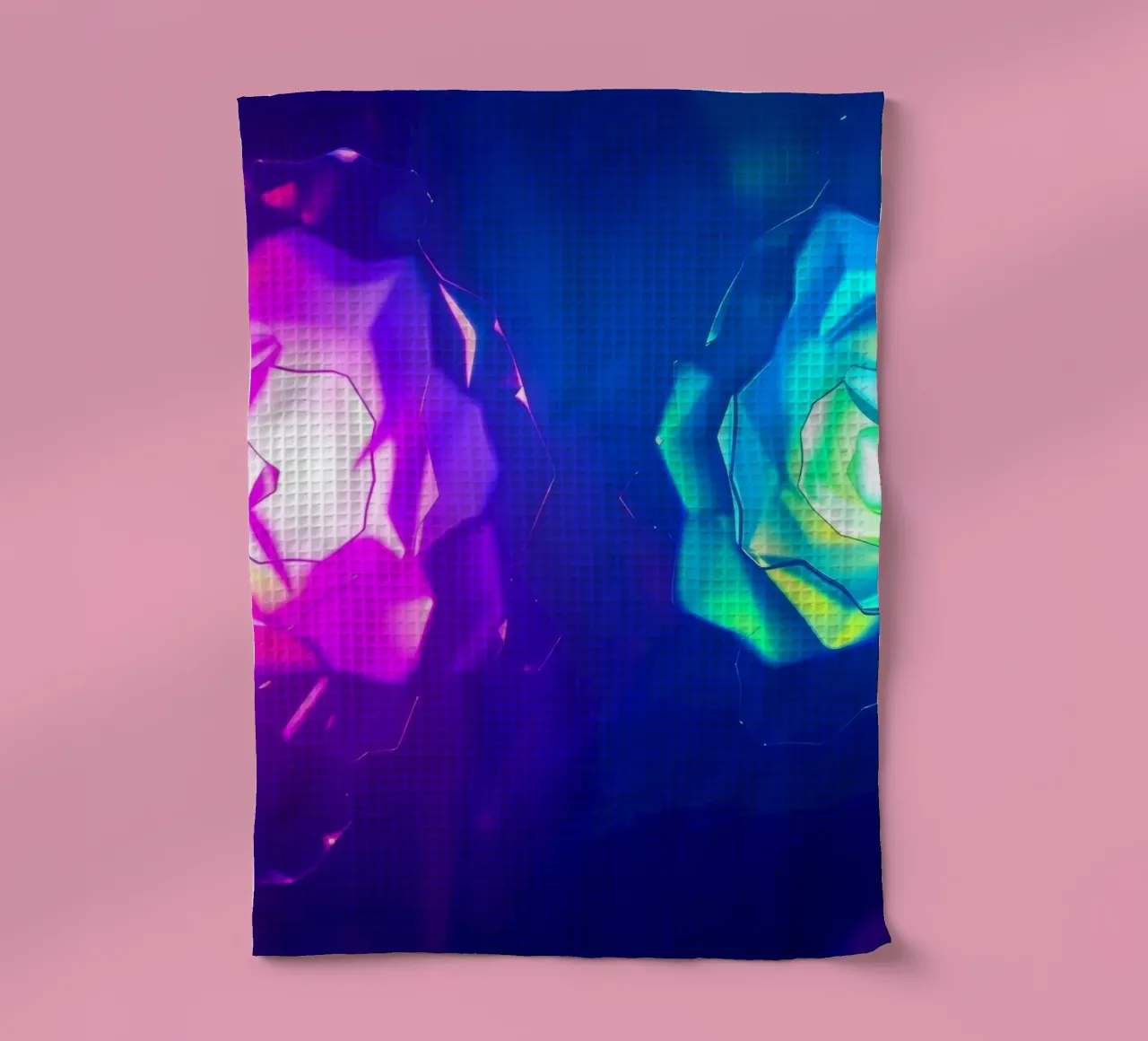 Design moderno con forme astratte di rose luminose e colorate canovaccio da cucina da DesignDoodle
