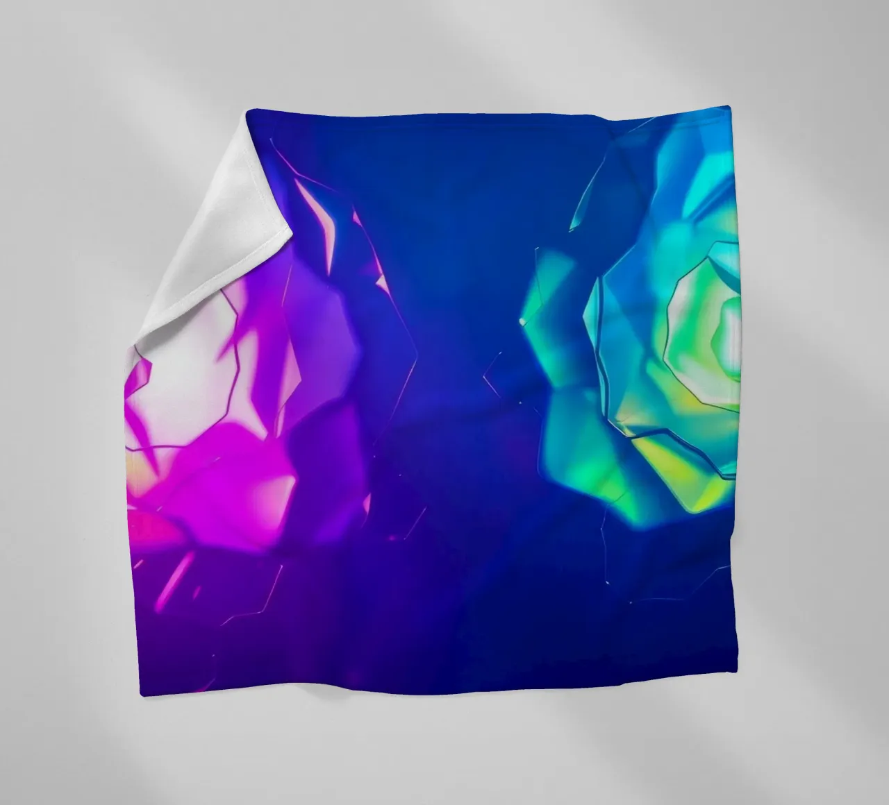 Design moderno con forme astratte di rose luminose e colorate coperta in pile da DesignDoodle
