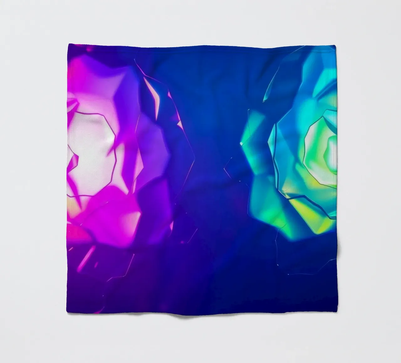 Design moderno con forme astratte di rose luminose e colorate coperta in pile da DesignDoodle