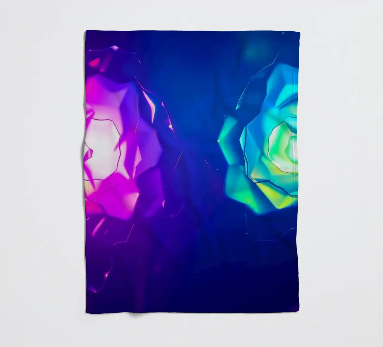 Design moderno con forme astratte di rose luminose e colorate coperta in pile da DesignDoodle