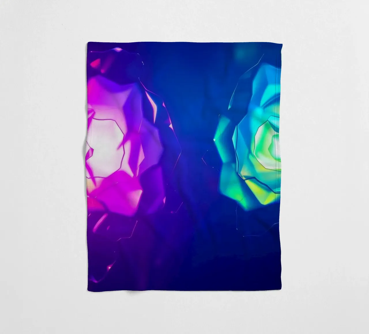 Design moderno con forme astratte di rose luminose e colorate coperta in pile da DesignDoodle