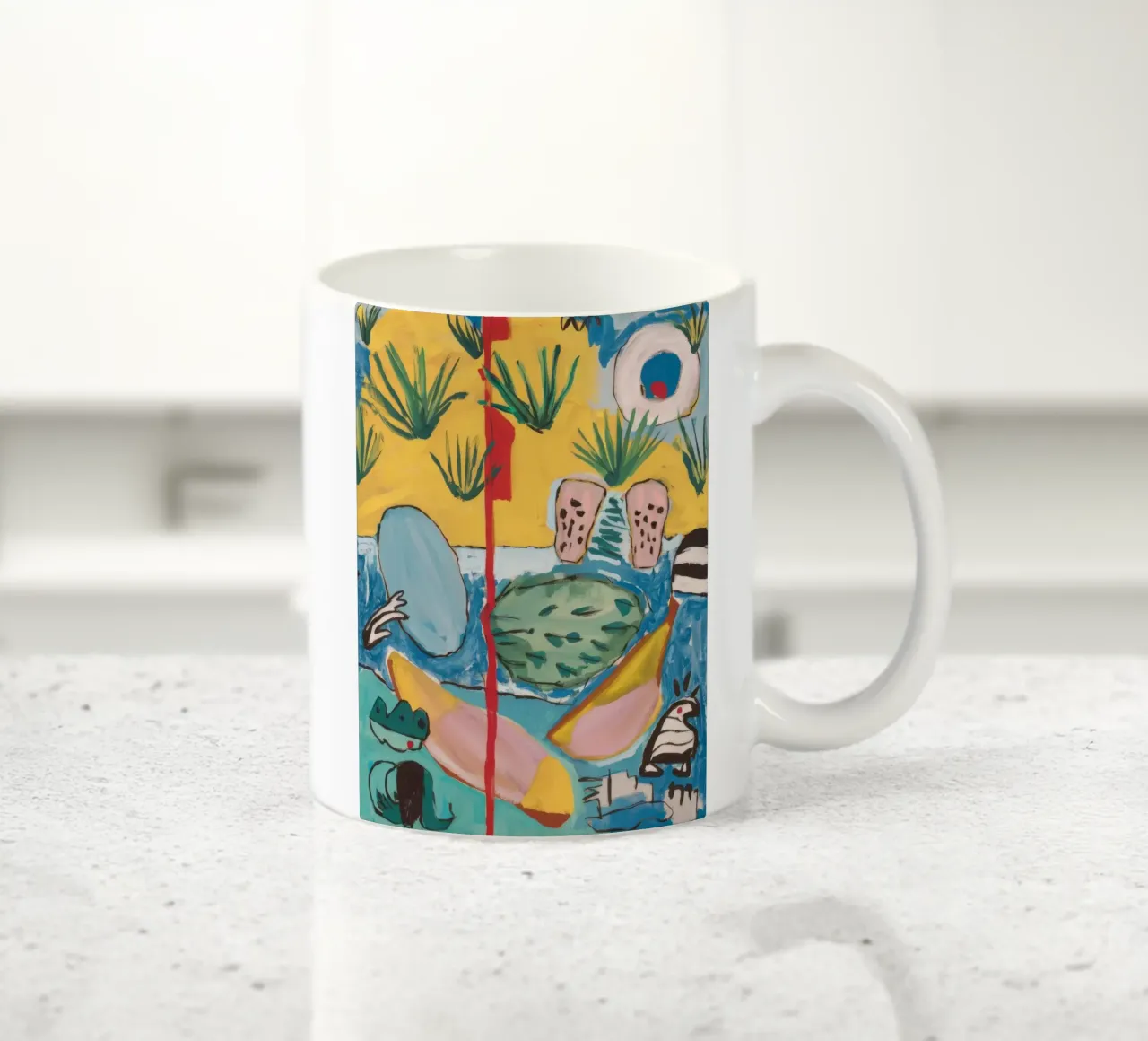 Paradiso geometrico delle palme tazza in ceramica da Beach Palette