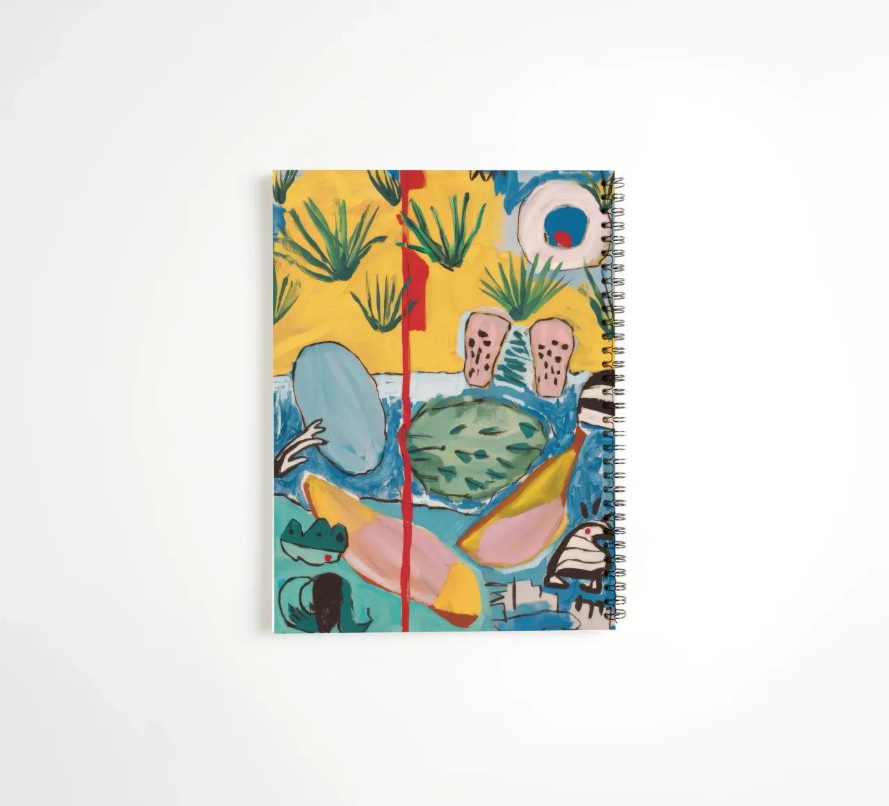 Geometric Palm Paradise spiral notebook by Beach Palette