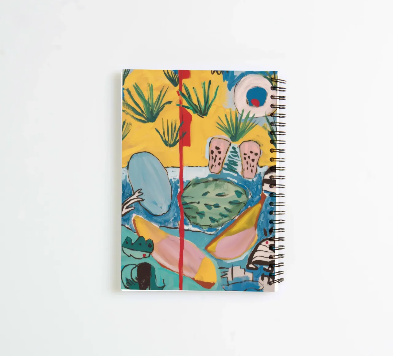 Geometric Palm Paradise spiral notebook by Beach Palette