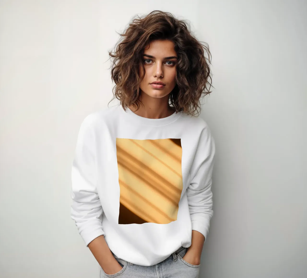 Abstrakter warmer Gradient Hintergrund mit glatten Linien Sweatshirt von DesignDoodle