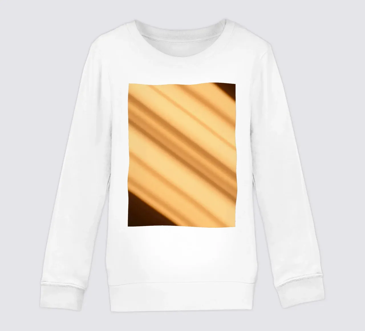 Abstrakter warmer Gradient Hintergrund mit glatten Linien Kinder Sweatshirt von DesignDoodle