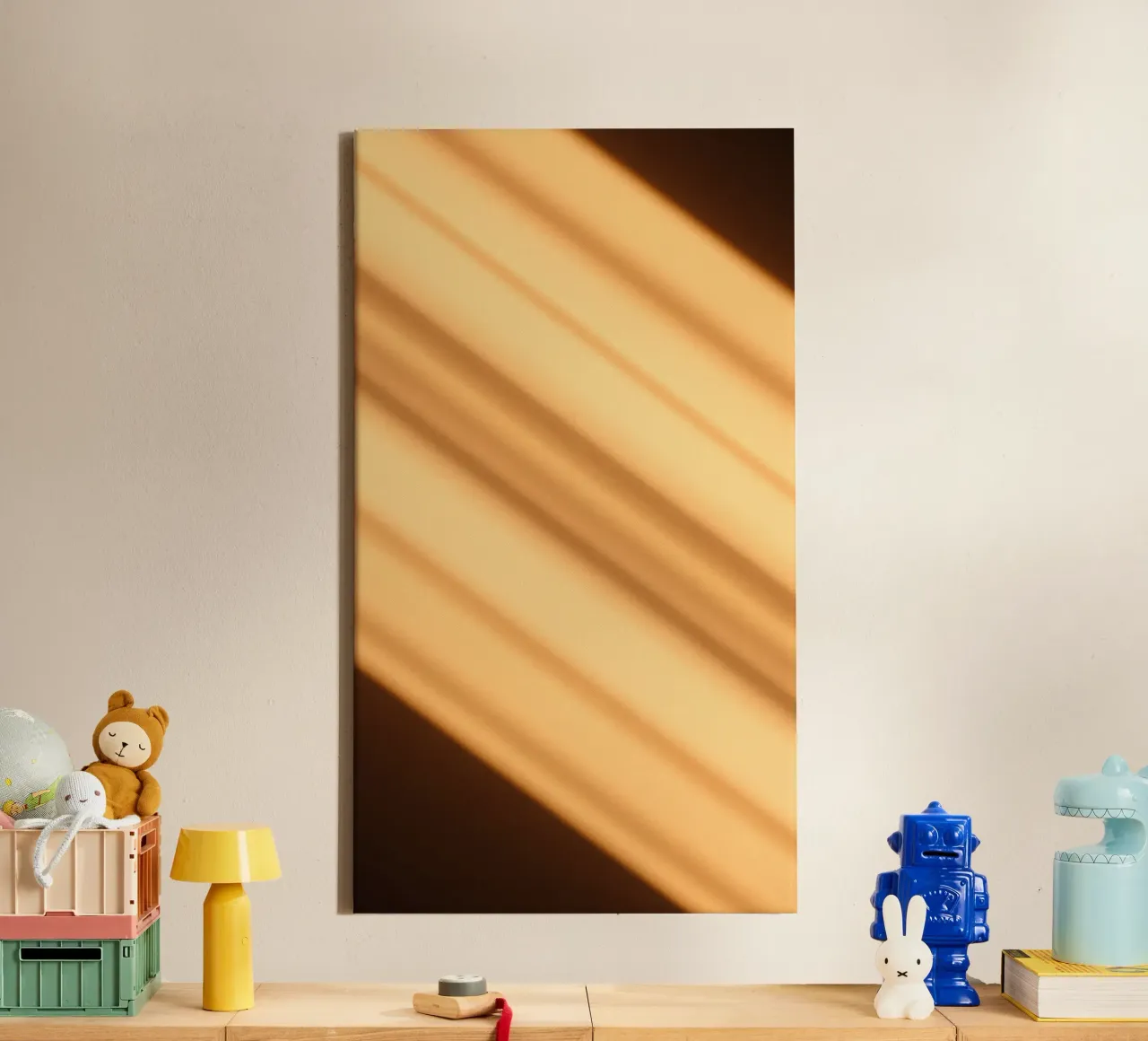 Fondo abstracto de degradado cálido con líneas suaves lienzo de DesignDoodle