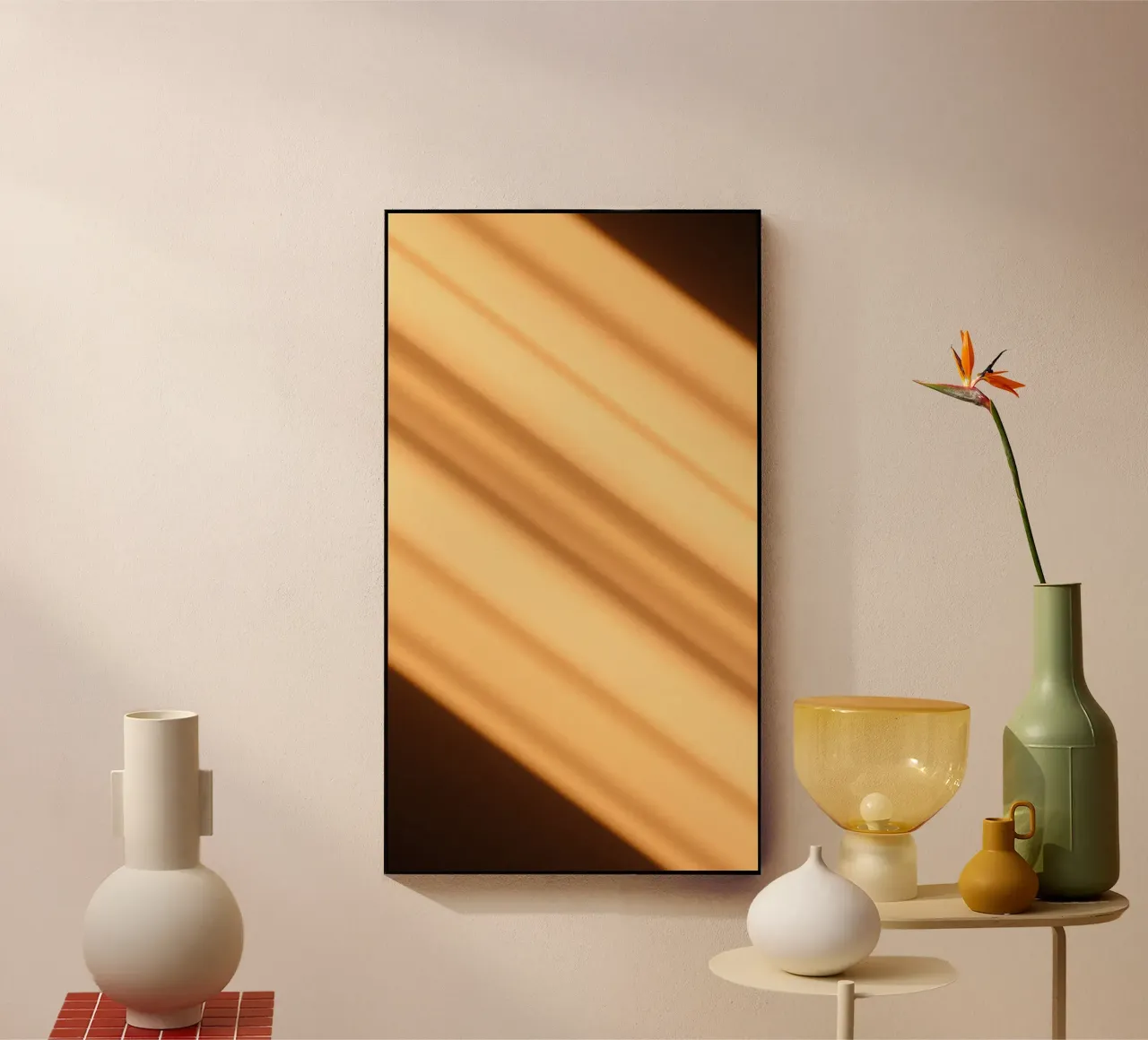 Sfondo astratto a gradiente caldo con linee morbide plexiglass da DesignDoodle