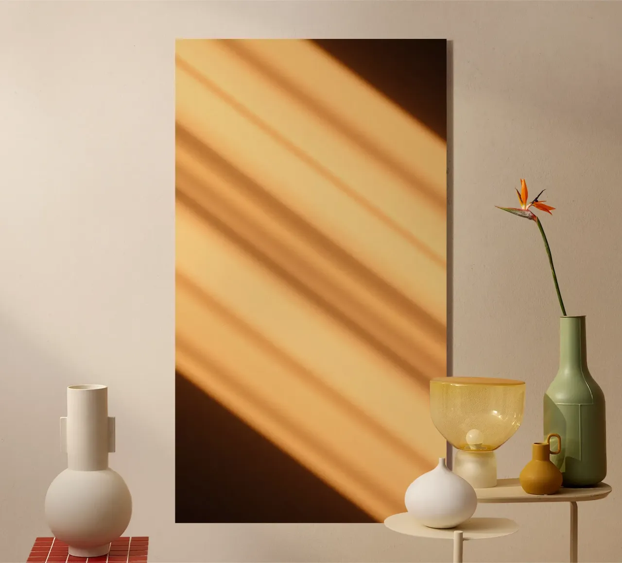 Sfondo astratto a gradiente caldo con linee morbide plexiglass da DesignDoodle