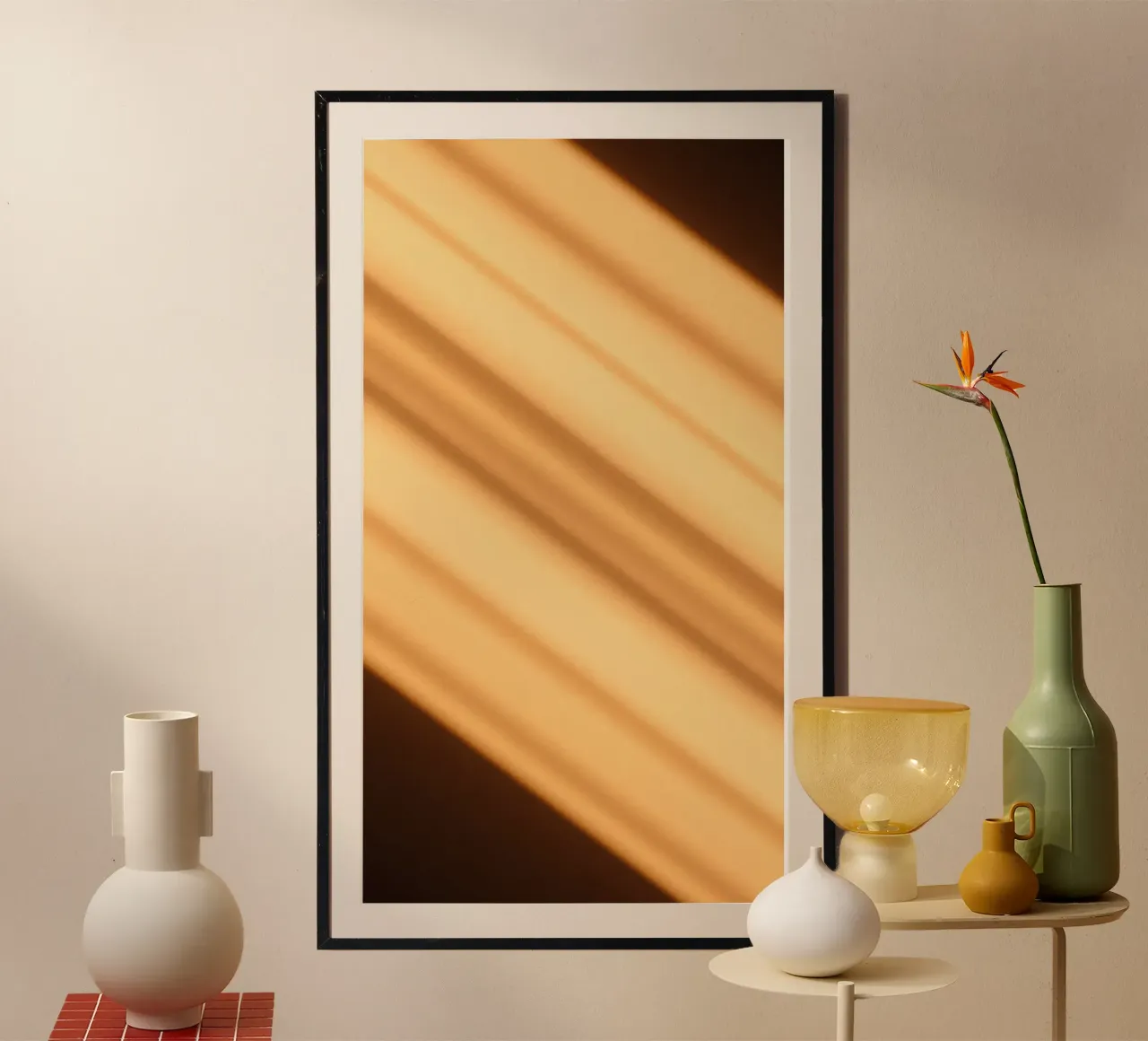 Sfondo astratto a gradiente caldo con linee morbide carta hahnemühle da DesignDoodle