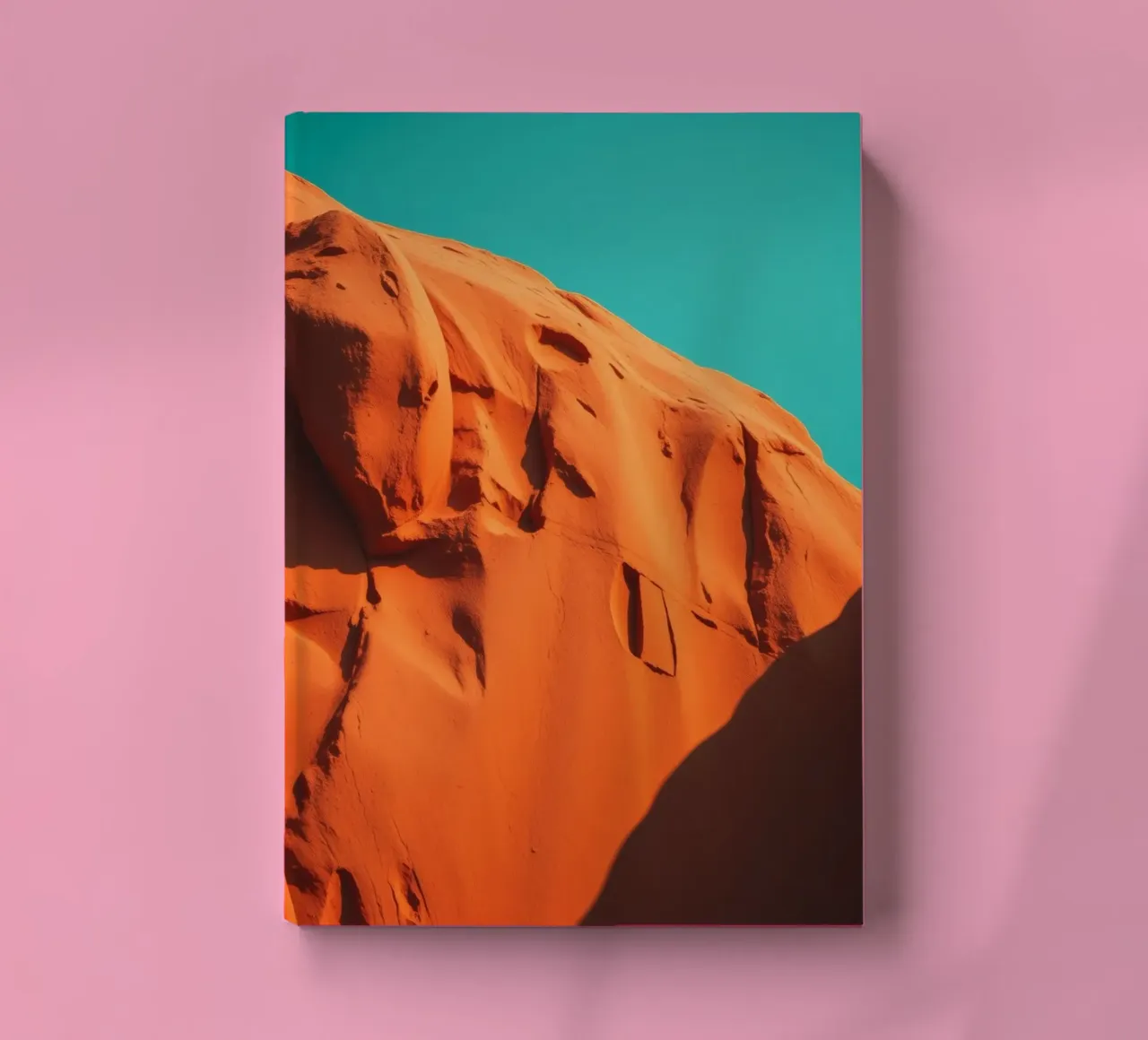 Formations rocheuses orange vif sous un ciel bleu clair carnet de notes de DesignDoodle