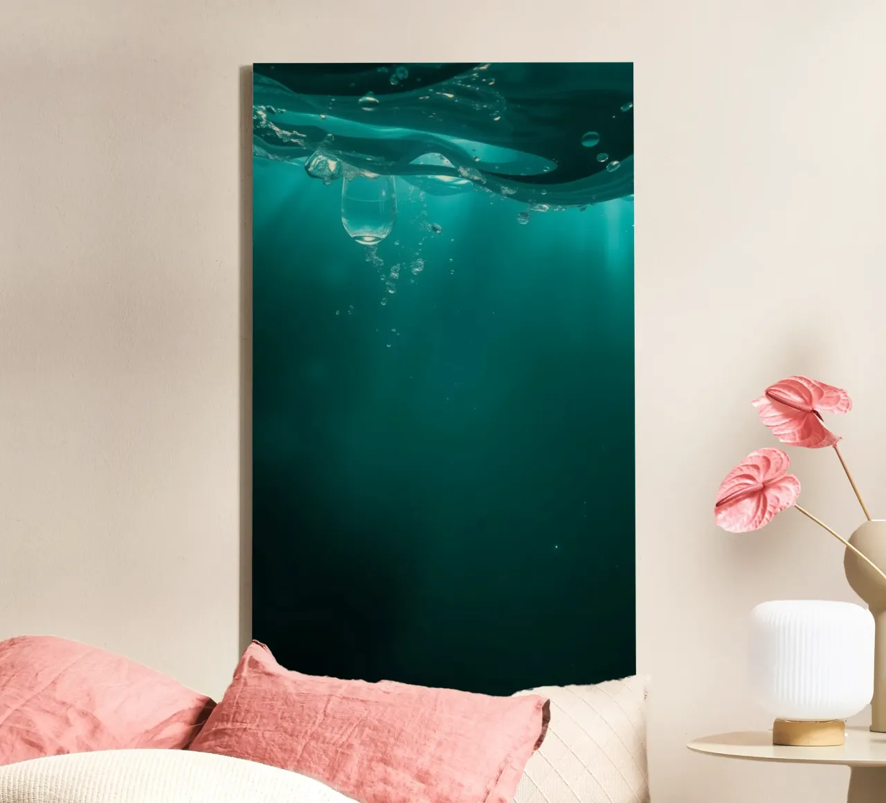 Explore the serenity of underwater tranquility canvas by DesignDoodle