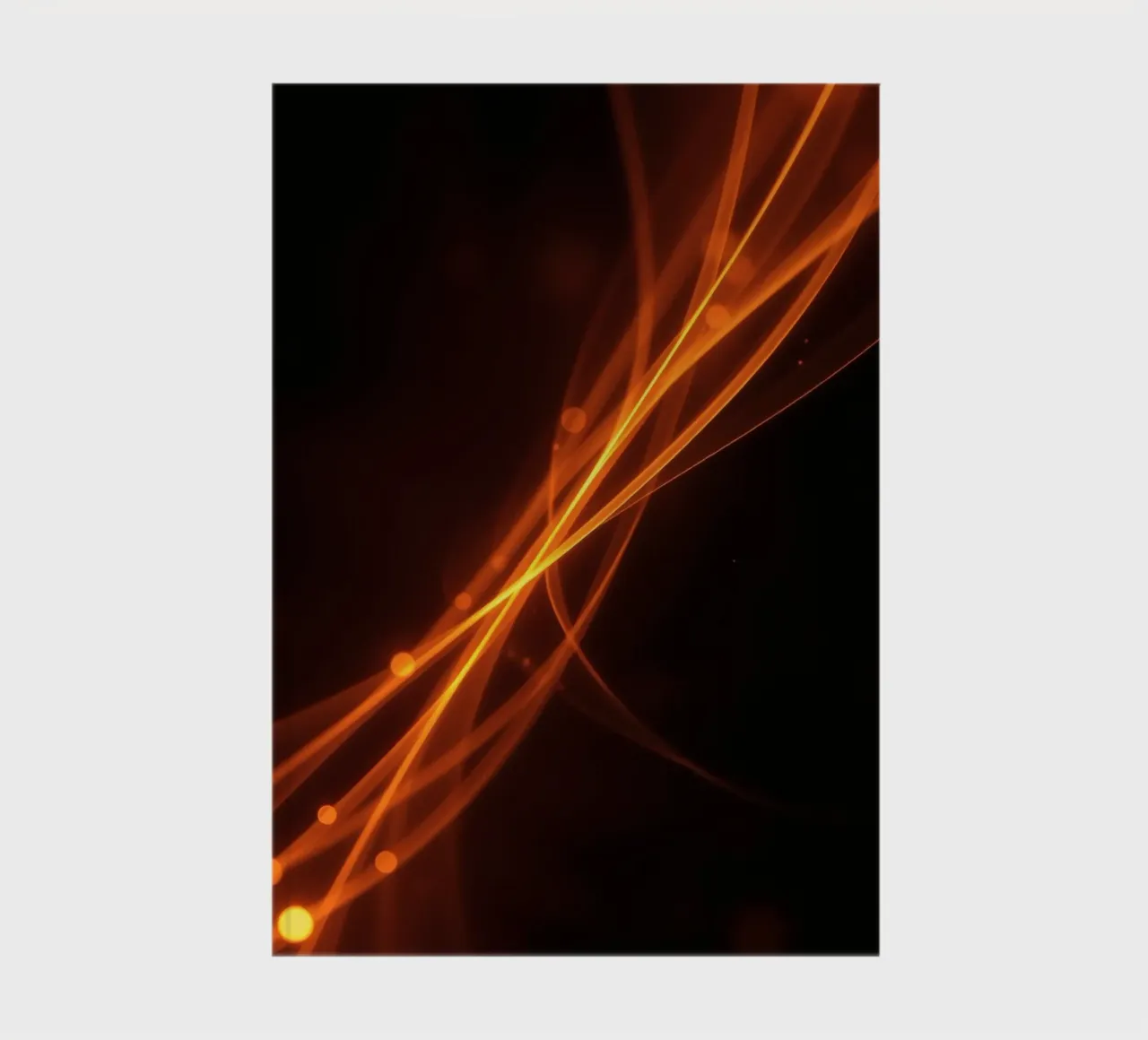 Vibrant orange abstract background with flowing lines notebook by DesignDoodle