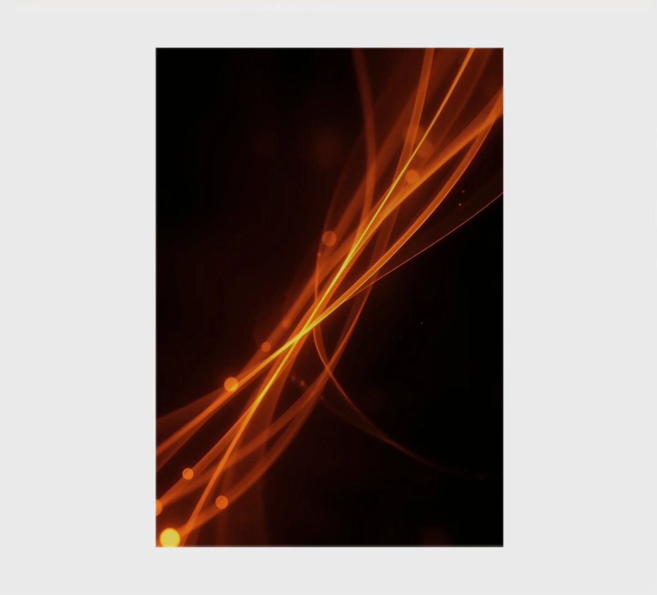 Vibrant orange abstract background with flowing lines notebook by DesignDoodle
