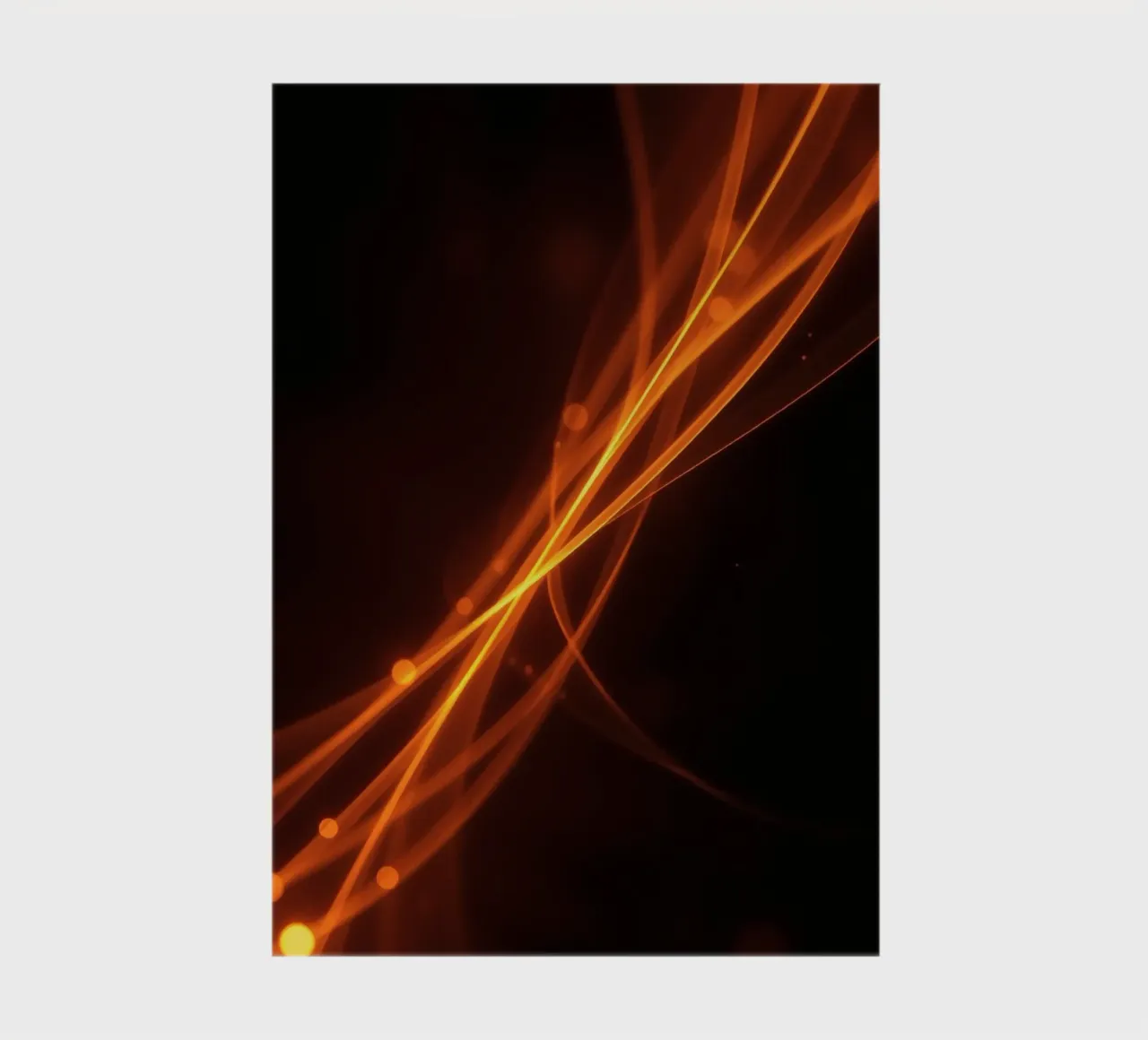 Leuchtend orangefarbener abstrakter Hintergrund mit fließenden Linien Notizbuch von DesignDoodle