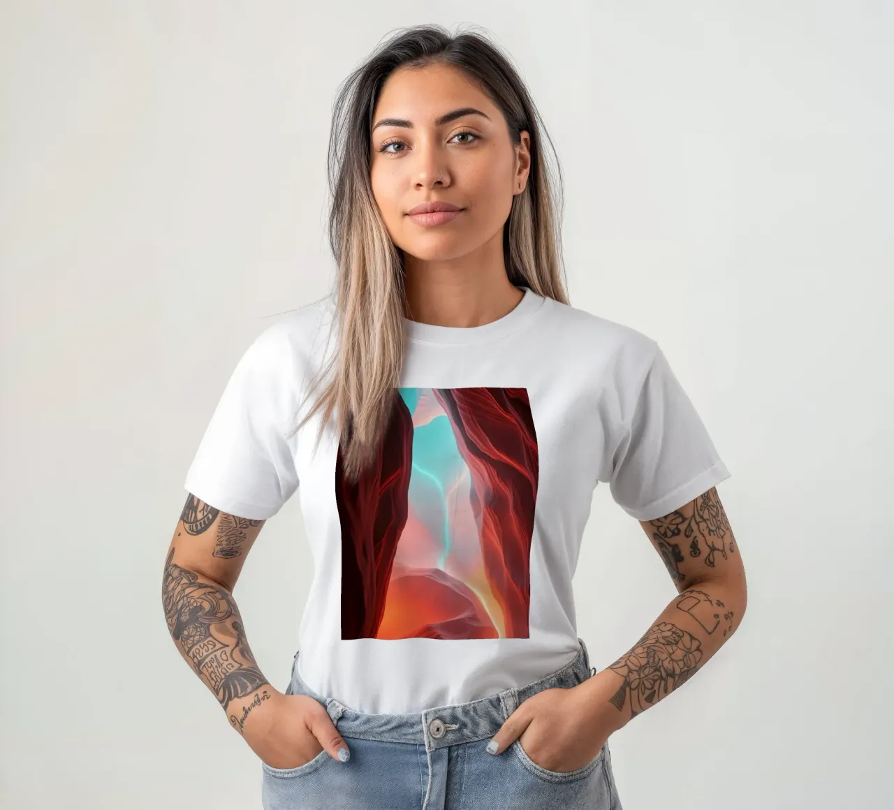 sfondo ispirato agli splendidi colori di un canyon t-shirt da DesignDoodle