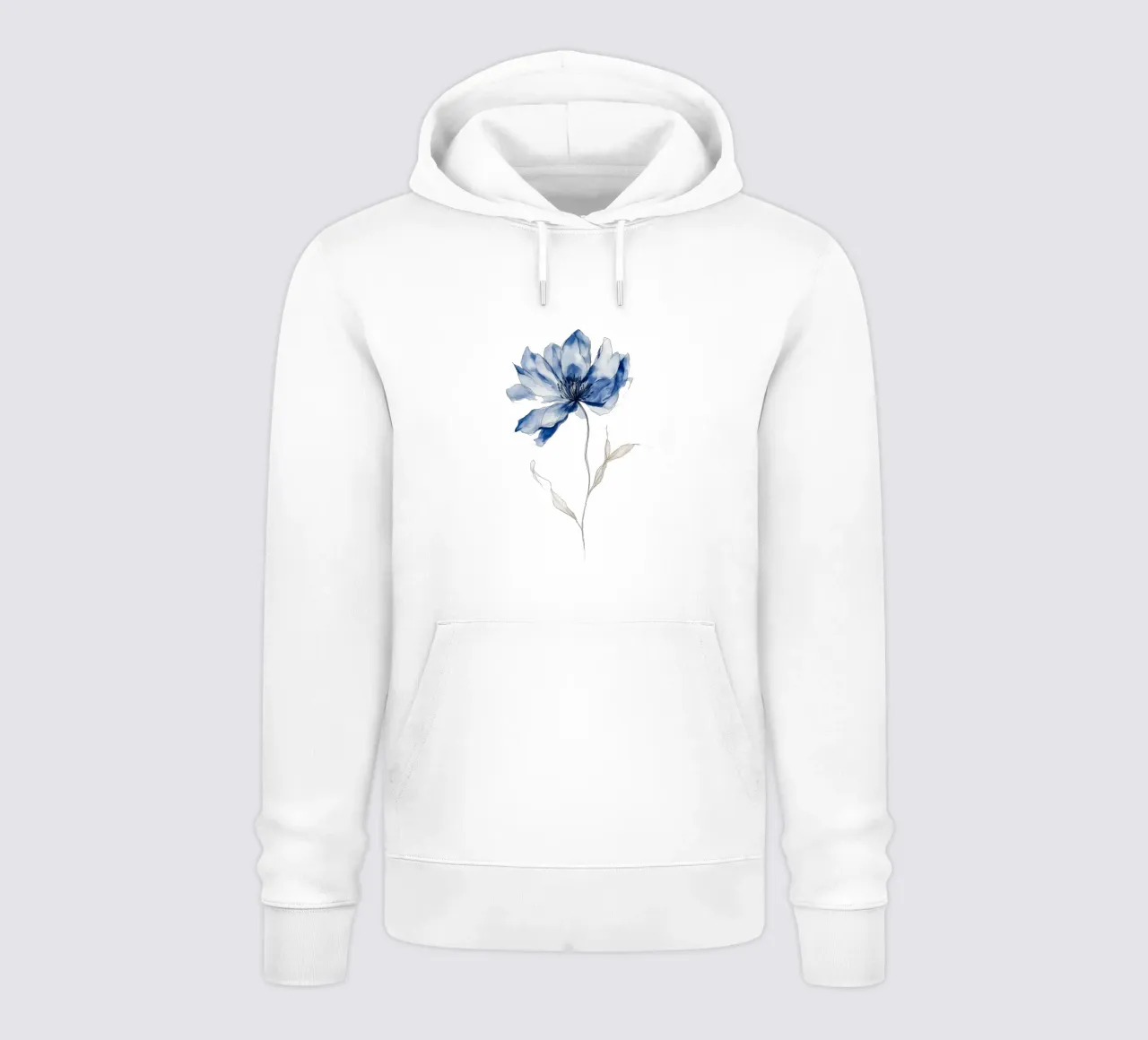 Fiore blu due felpa con cappuccio da LaylaOzHome