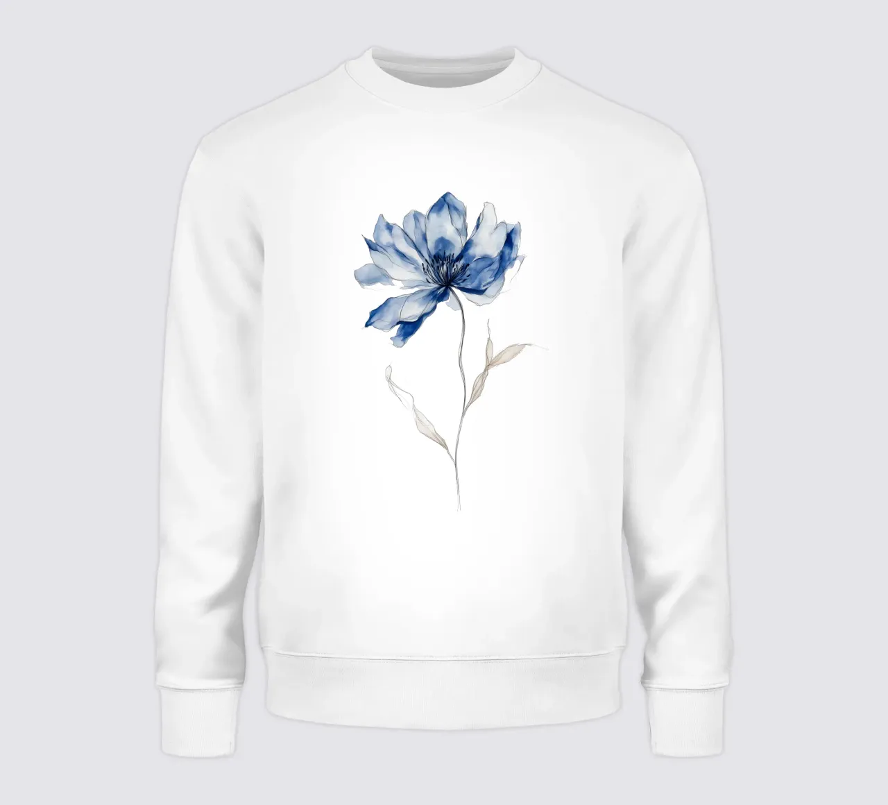 Fiore blu due felpa da LaylaOzHome