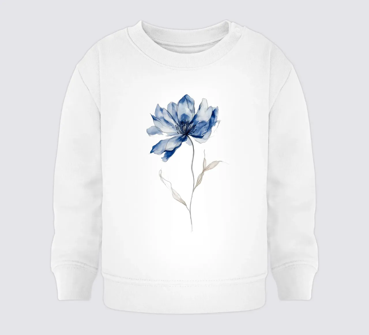 Fiore blu due felpa neonato da LaylaOzHome