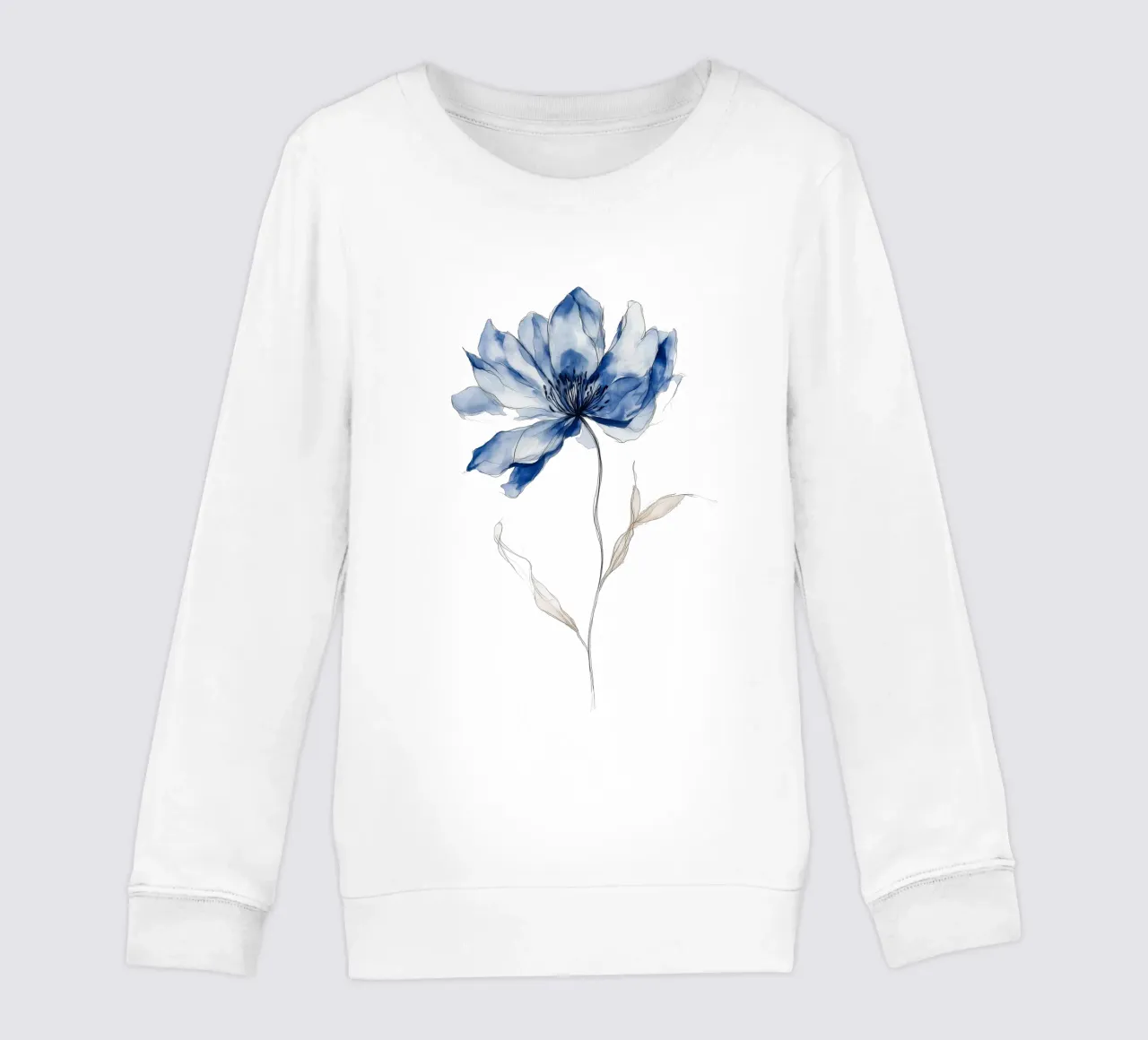 Fiore blu due felpa bambino da LaylaOzHome