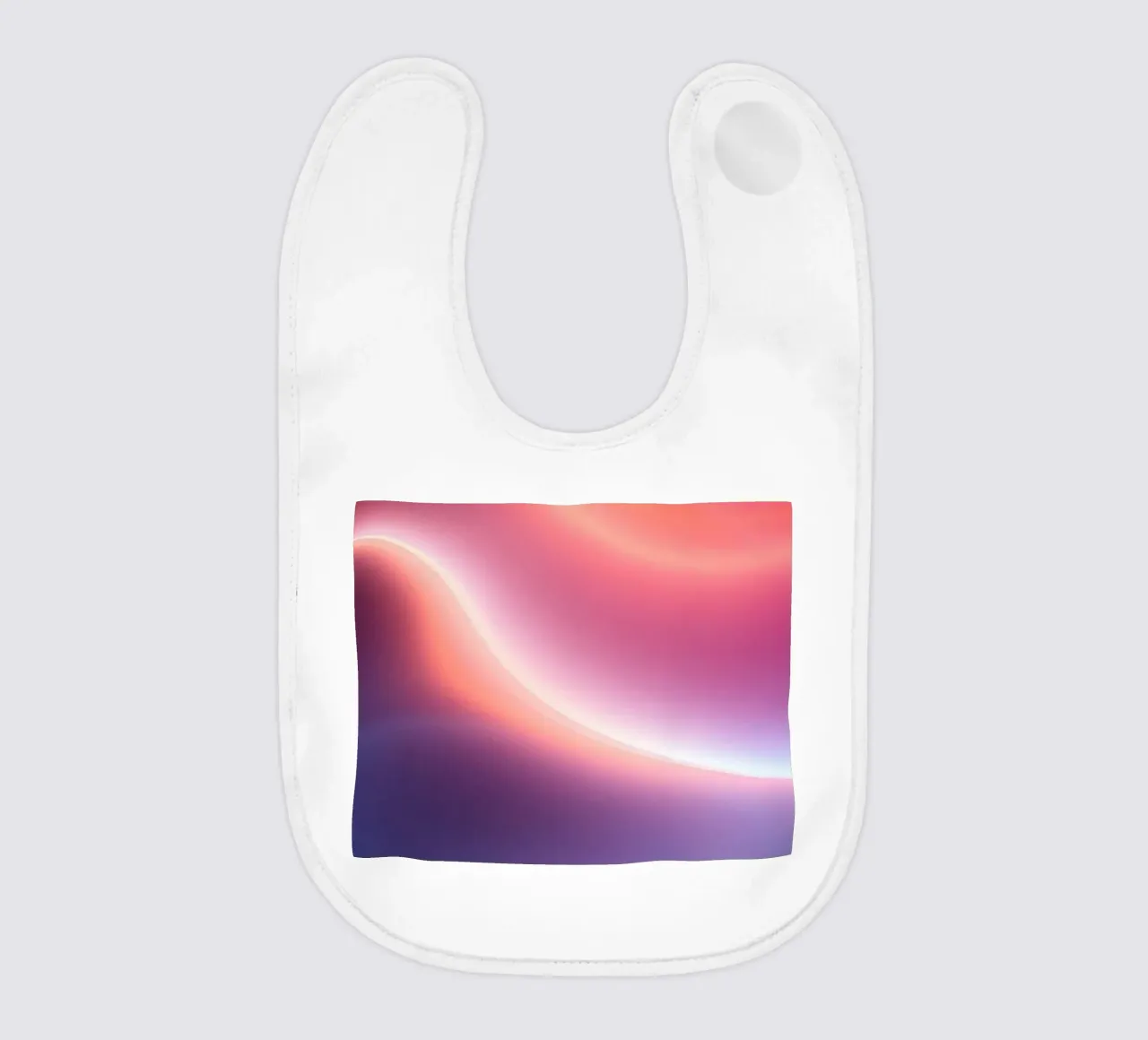 Vibrant abstract with smooth gradients and dynamic flow baby bib by DesignDoodle