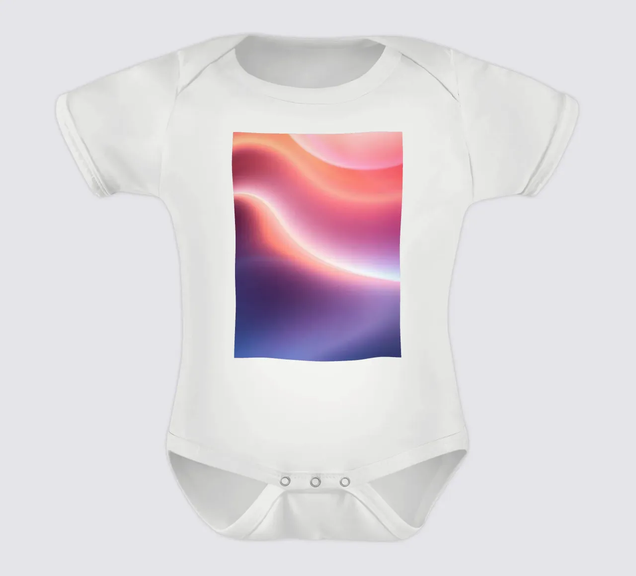 Lebendige Abstraktion mit weichen Verläufen und dynamischem Fluss Kurzarm Babybody von DesignDoodle