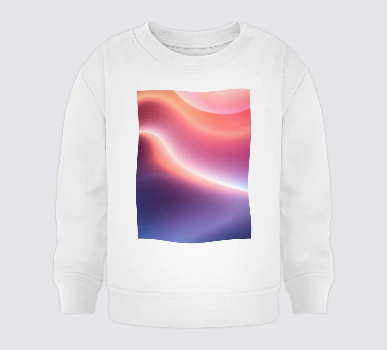Vibrant abstract with smooth gradients and dynamic flow baby sweatshirt by DesignDoodle