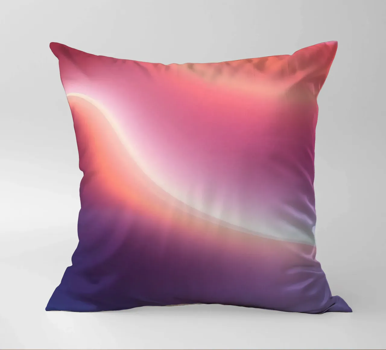 Vibrant abstract with smooth gradients and dynamic flow decorative cushion by DesignDoodle