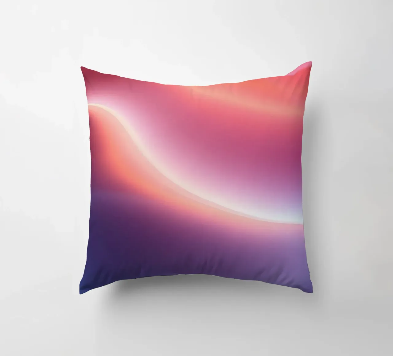 Vibrant abstract with smooth gradients and dynamic flow decorative cushion by DesignDoodle
