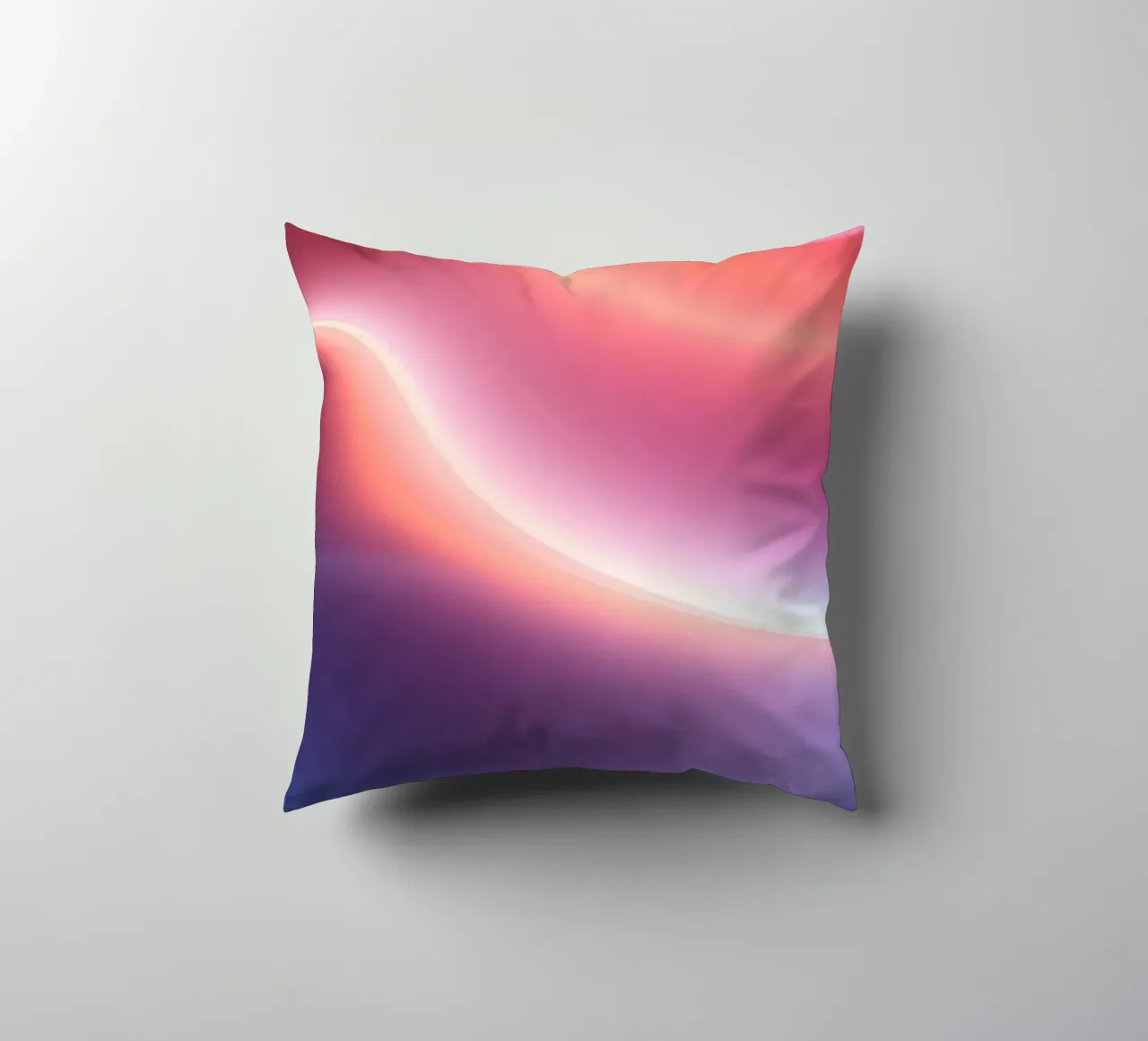 Vibrant abstract with smooth gradients and dynamic flow decorative cushion by DesignDoodle