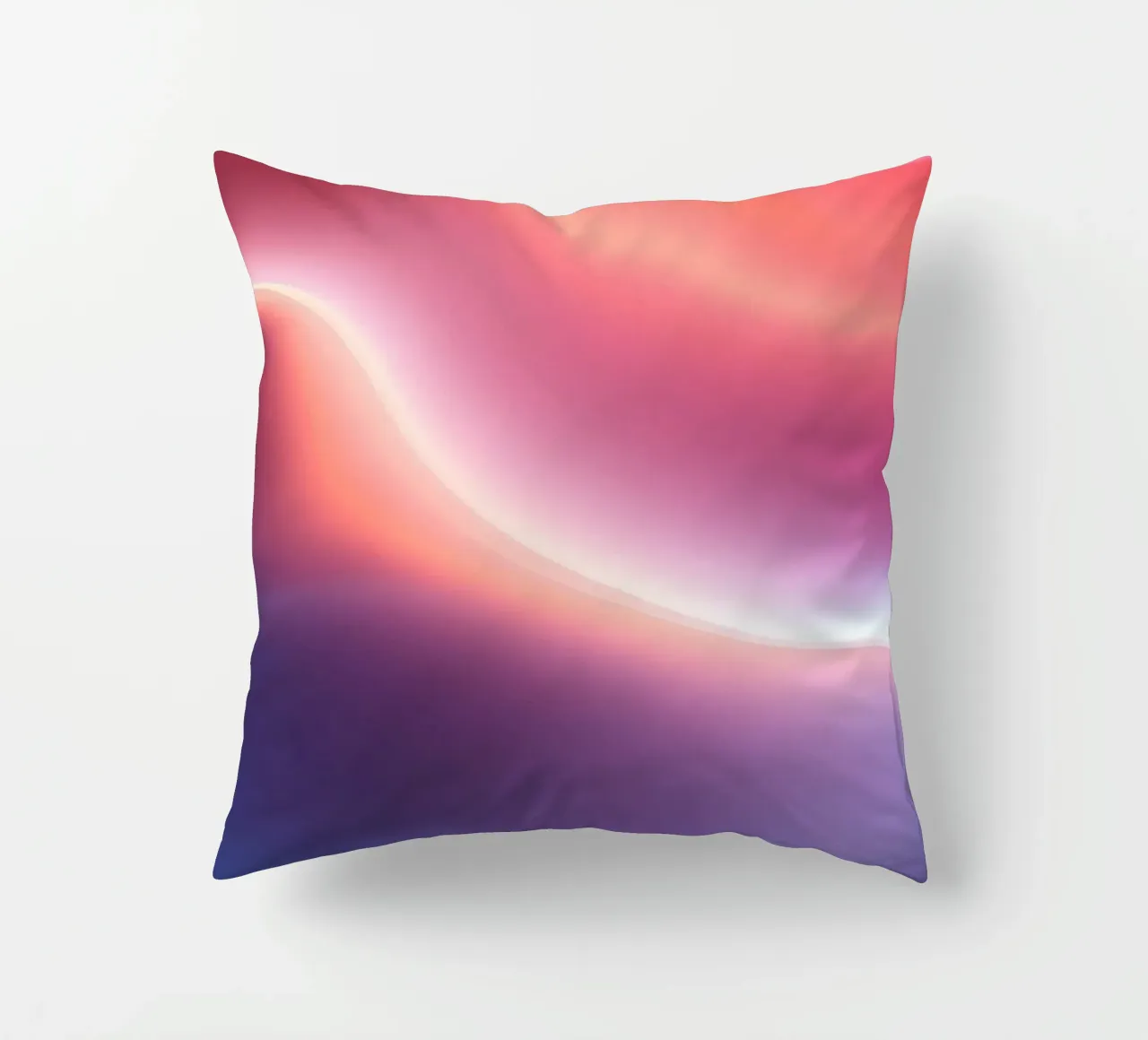 Vibrant abstract with smooth gradients and dynamic flow decorative cushion by DesignDoodle