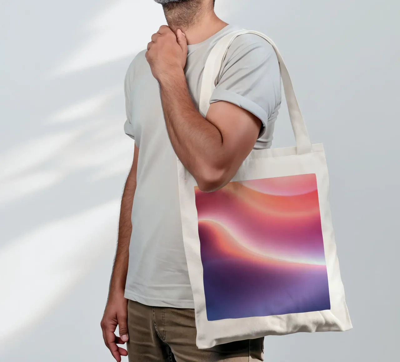 Vibrant abstract with smooth gradients and dynamic flow tote bag by DesignDoodle