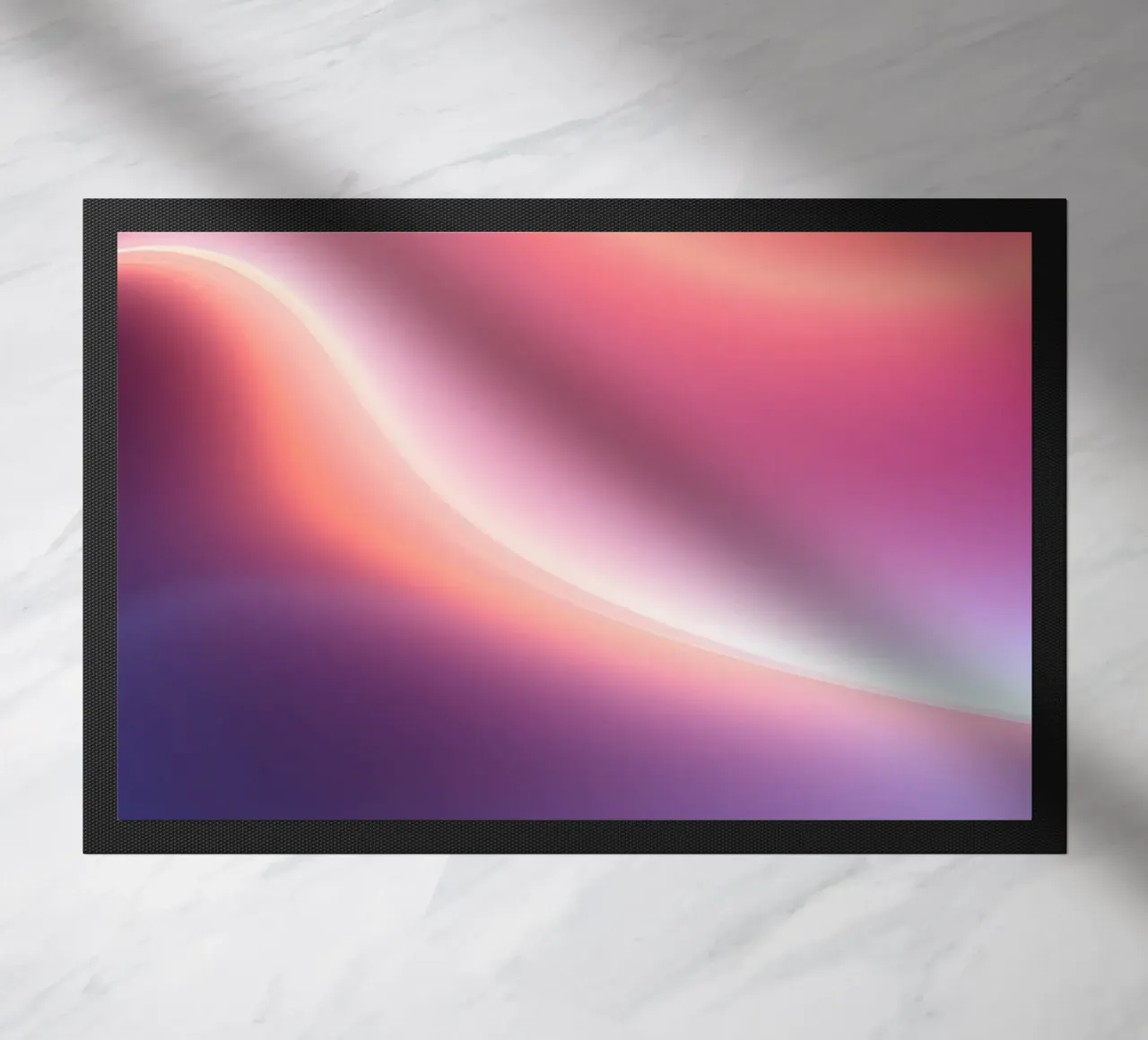 Vibrant abstract with smooth gradients and dynamic flow doormat by DesignDoodle